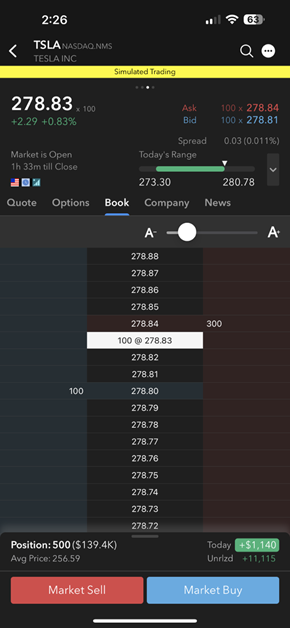 The BookTrader menu on the iPhone. 